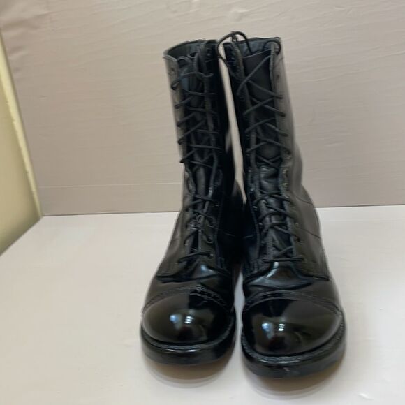 VINTAGE CORCORAN 10 INCH PARATROOPER JUMP BOOTS IN‎ BLACK LEATHER main image 4